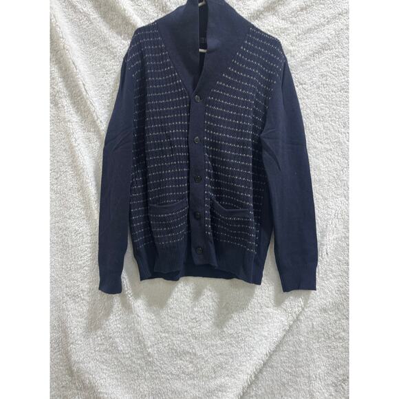 J.Crew 100% Lambswool Shawl Collar Cardigan Sweater Navy Blue Men’s Lg
Heritage - Picture 3 of 7